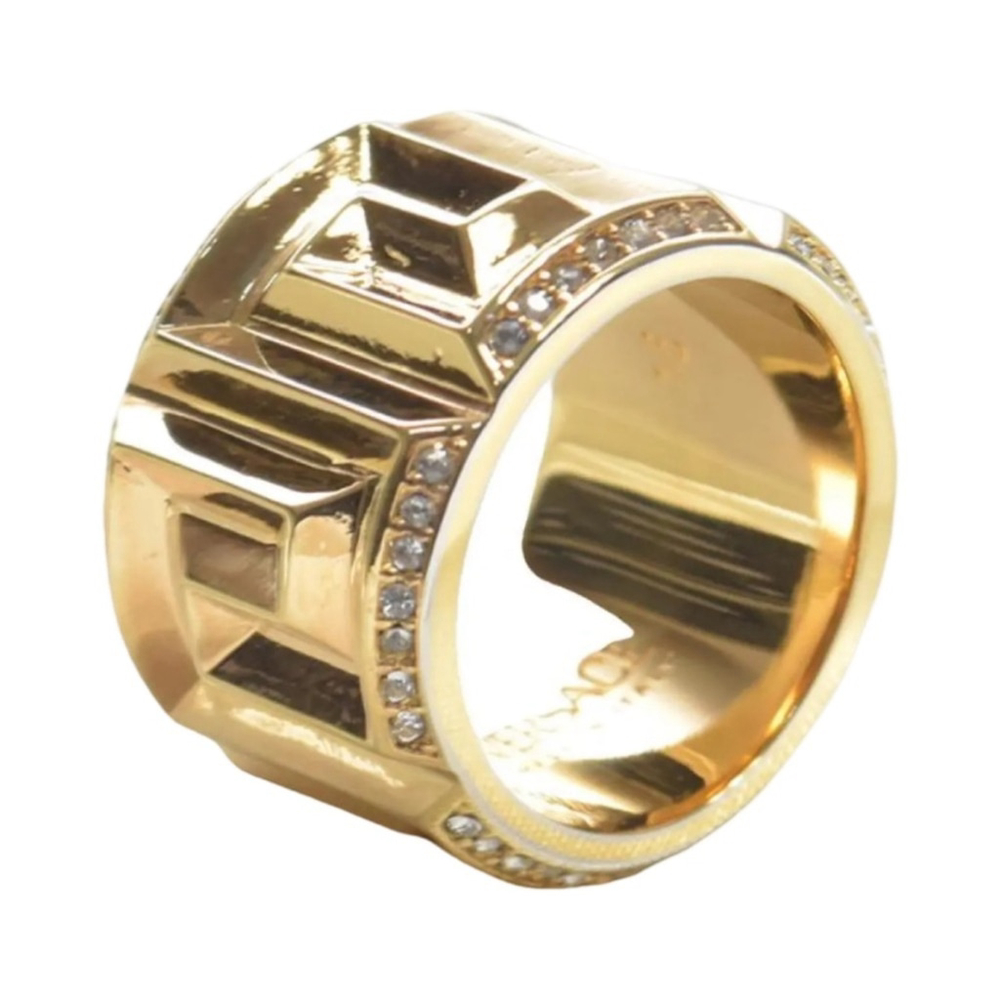 Versace Gold Plated Geometric Ring - size 6* - Picture 3 of 4